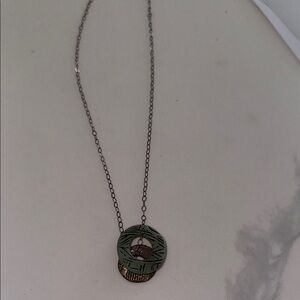 Elegant Green and Copper Pendant Necklace